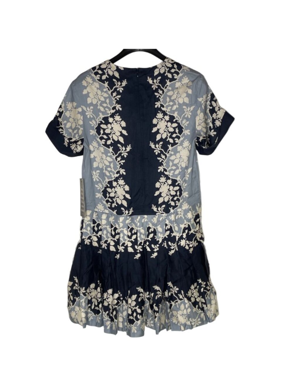 Tuckernuck Blue Fog Pleated Liza Dress Floral Sz SM Tencel Lightweight Spring - Picture 2 of 12
